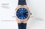 Perfect Replica Vacheron Constantin Overseas Blue Dial Diamond Bezel Ladies Watch 